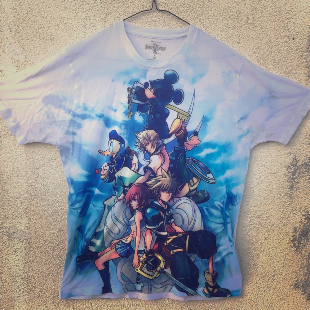 Kingdom Hearts Thin White T-Shirt